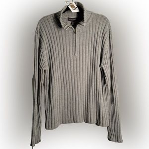 Banana Republic Grey Ribbed Mock Neck Sweater
